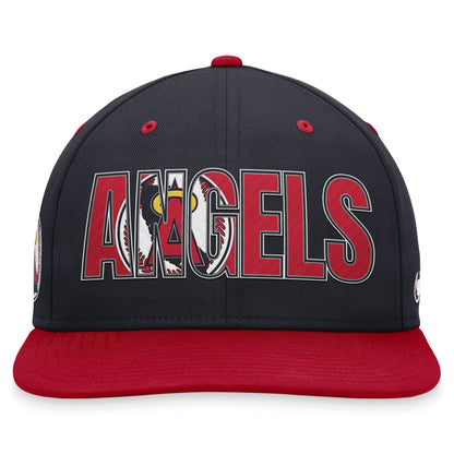 Nike Men's Navy California Angels Cooperstown Collection Pro Snapback Hat Black Red