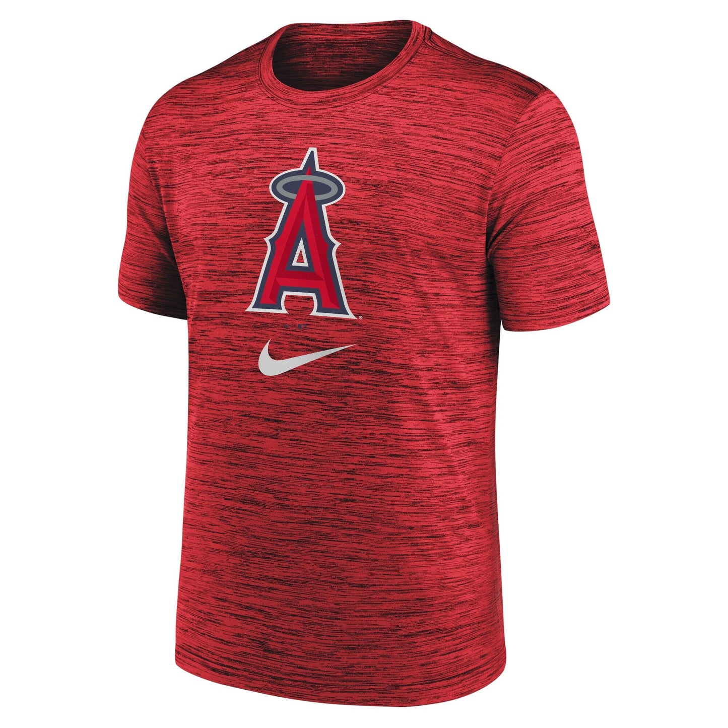Men's Nike MLB Red Los Angeles Angels Logo Velocity Performance T-Shirt
