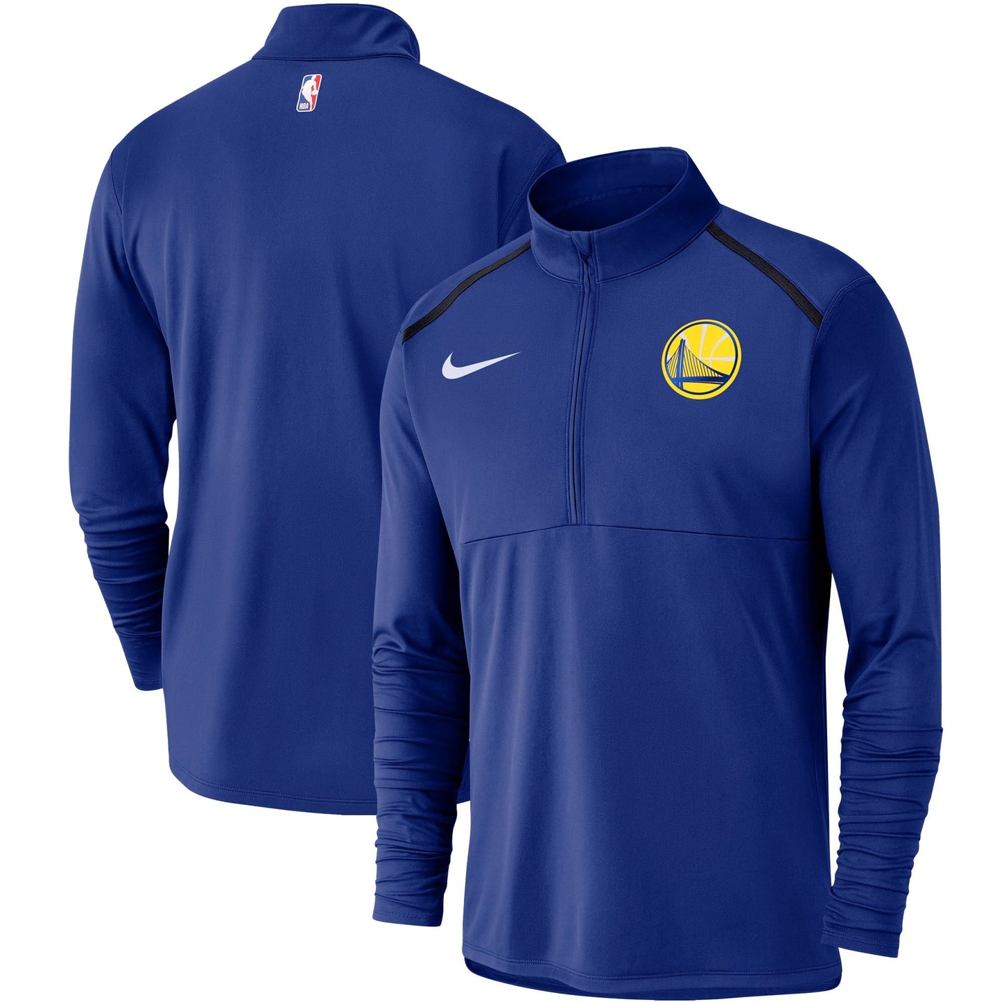 Nike Men's NBA Golden State Warriors Logo 1/4 Zip Pullover