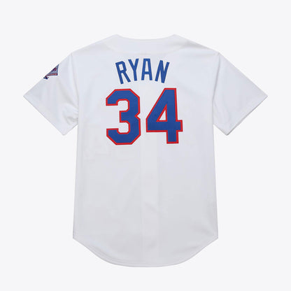 Mitchell & Ness Men's MLB White Jersey Rangers 1993 Nolan Ryan Jerseys
