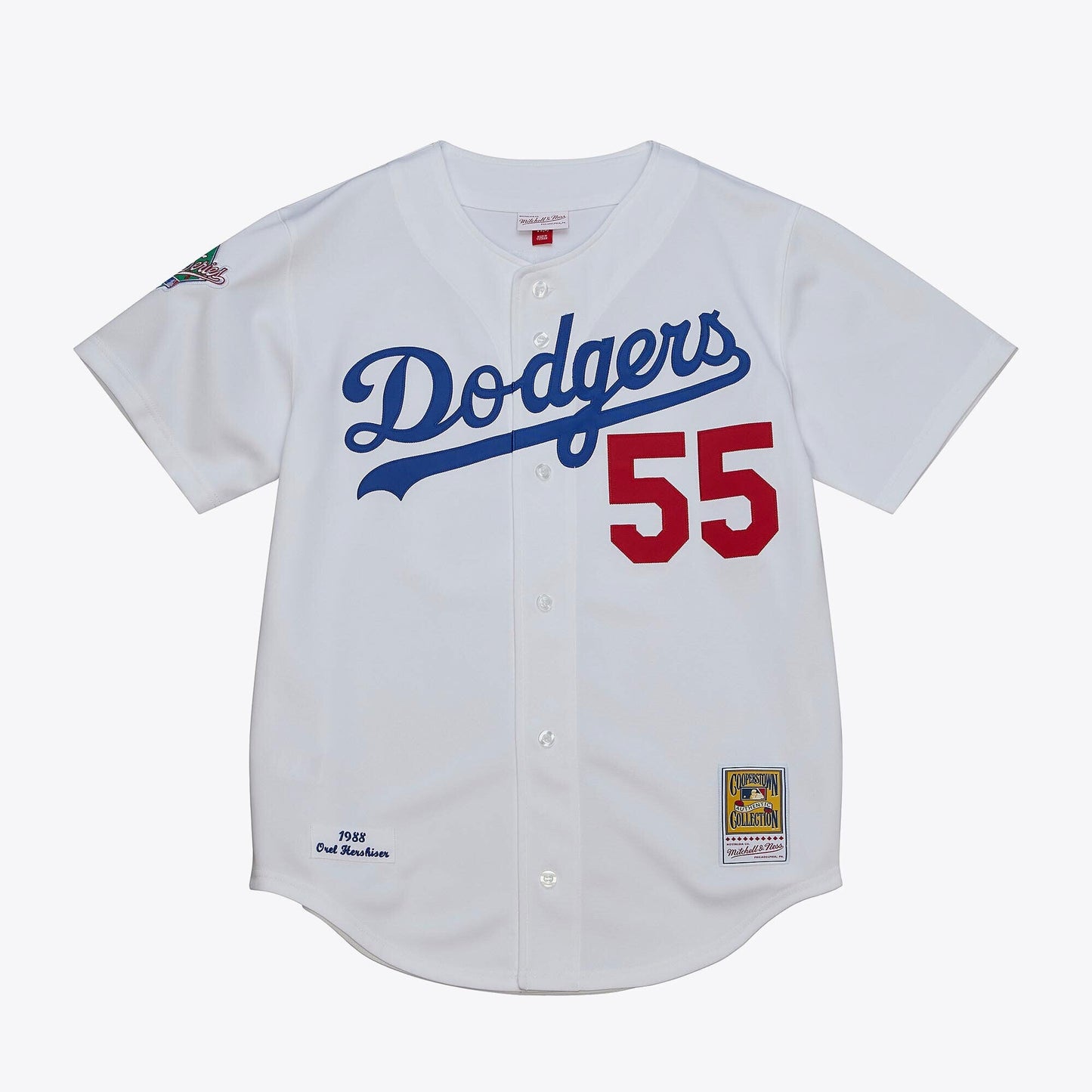 Men's Mitchell & Ness MLB Ws Home Jersey Dodgers 1988 Orel Hershiser