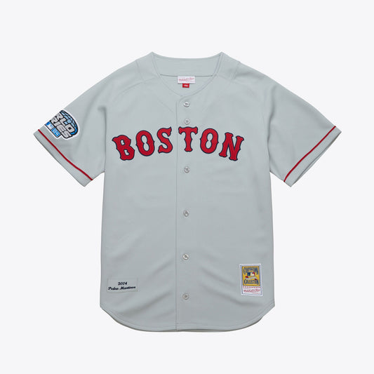 Men's Mitchell & Ness MLB Dark Jersey Red Sox 2004 Pedro Martinez