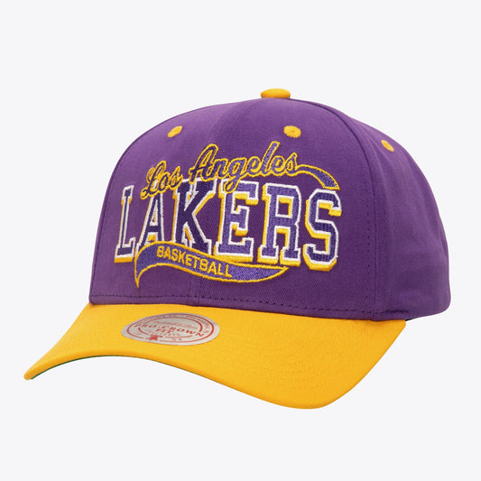 Mitchell & Ness Men's NBA Block Sweep Pro Snapback Lakers Snapback Caps