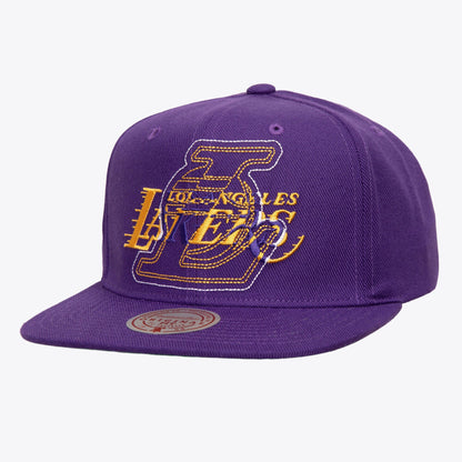 Mitchell & Ness Men's NBA Double Up Snapback Lakers