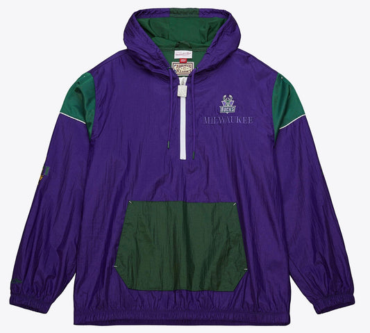 Mitchell & Ness Men's NBA Team Og 3.0 Anorak Vintage Logo Bucks