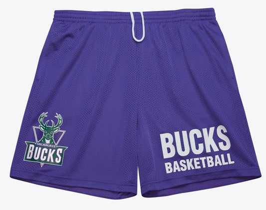 Mitchell & Ness Men's NBA Gameday Mesh 7In Shorts Vintage Logo Bucks