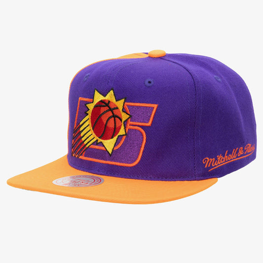 Men's Mitchell & Ness NBA Rear Script Deadstock Snapback Hwc Suns - Purple-Orange