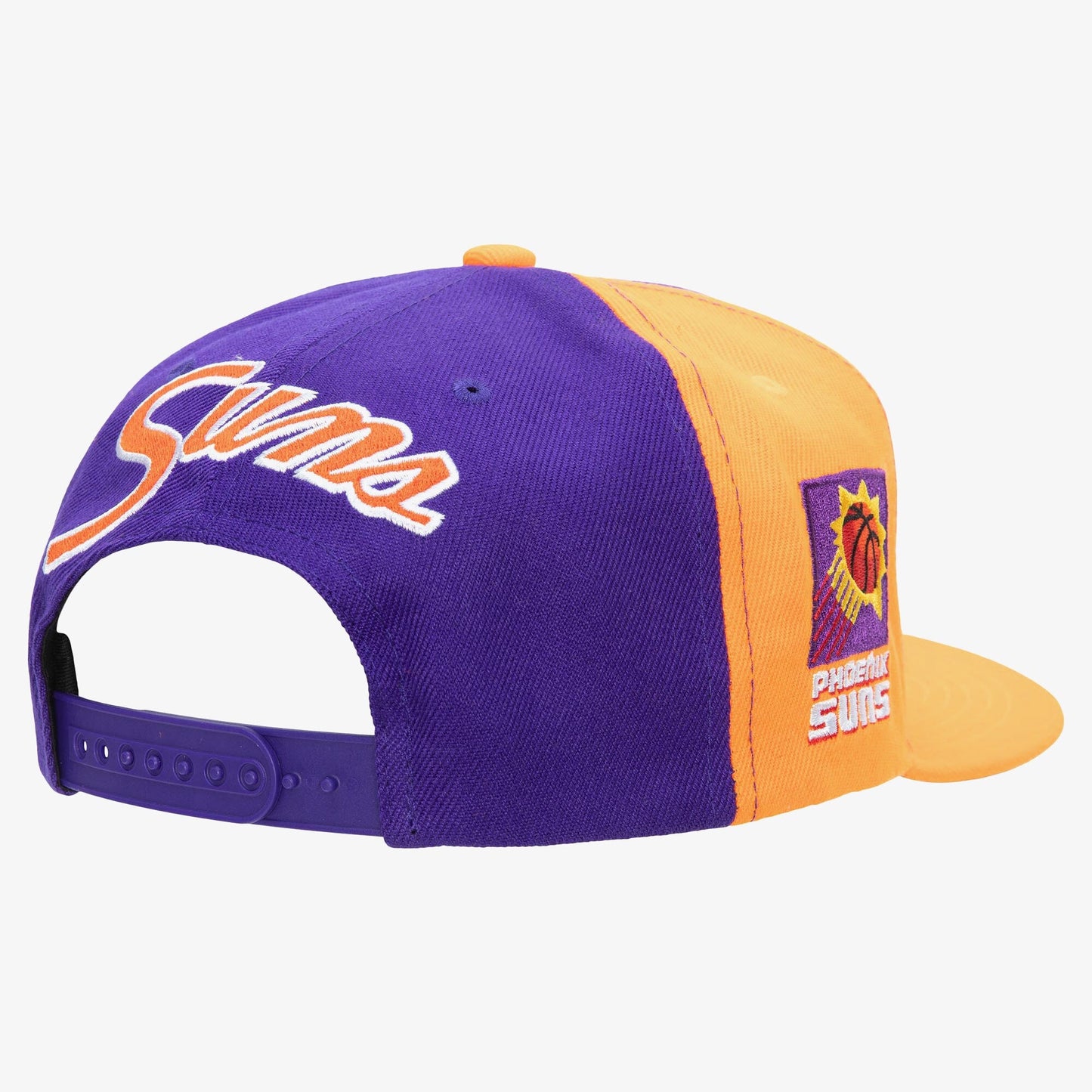 Men's Mitchell & Ness NBA Rear Script Deadstock Snapback Hwc Suns - Purple-Orange