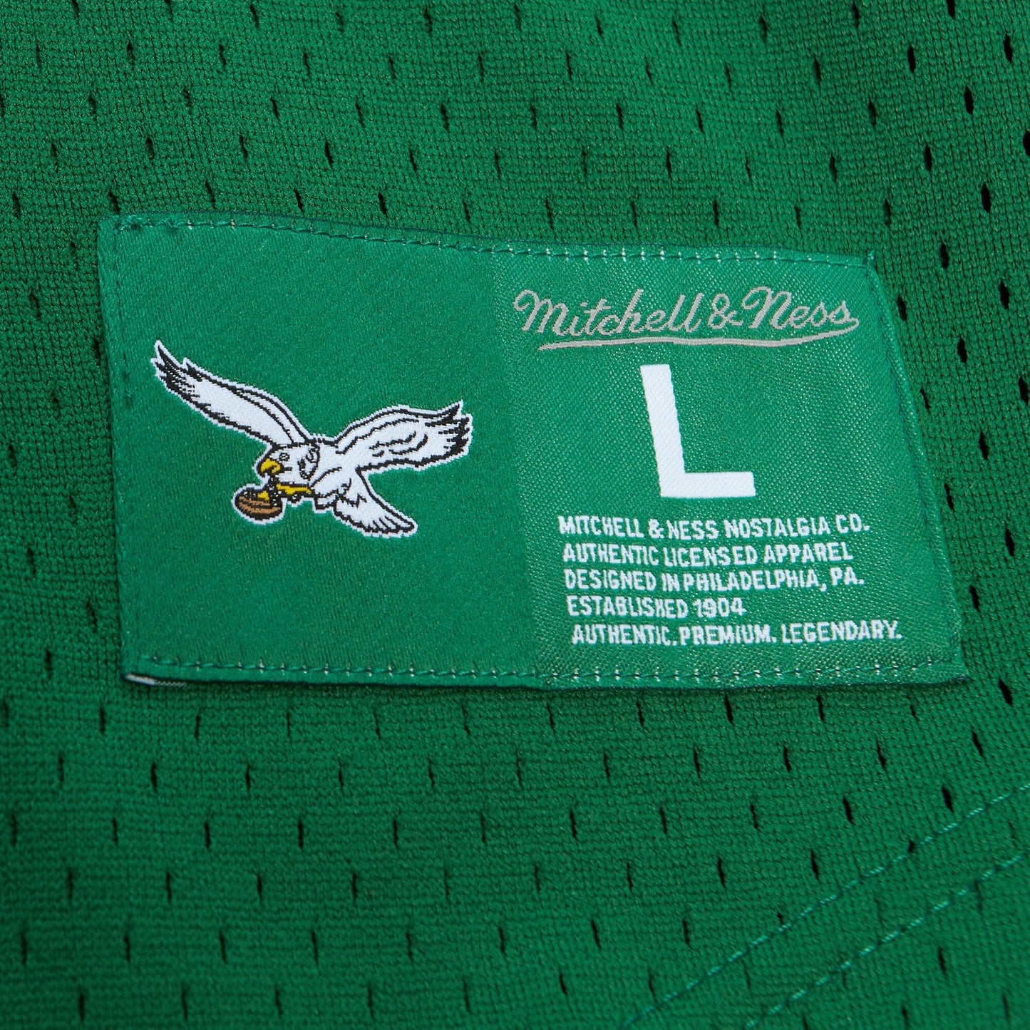 Mitchell & Ness Men's NFL N&N Mesh Crewneck Eagles 1992 Randall Cunningham Green