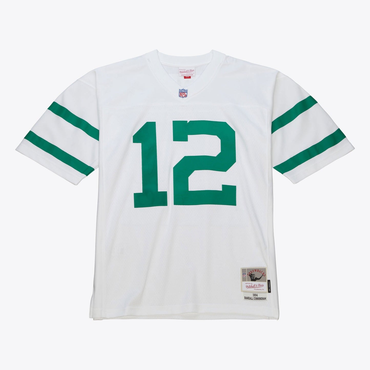 Men's Mitchell & Ness NFL White Throwback Jersey Eagles 1994 Randall Cunningham