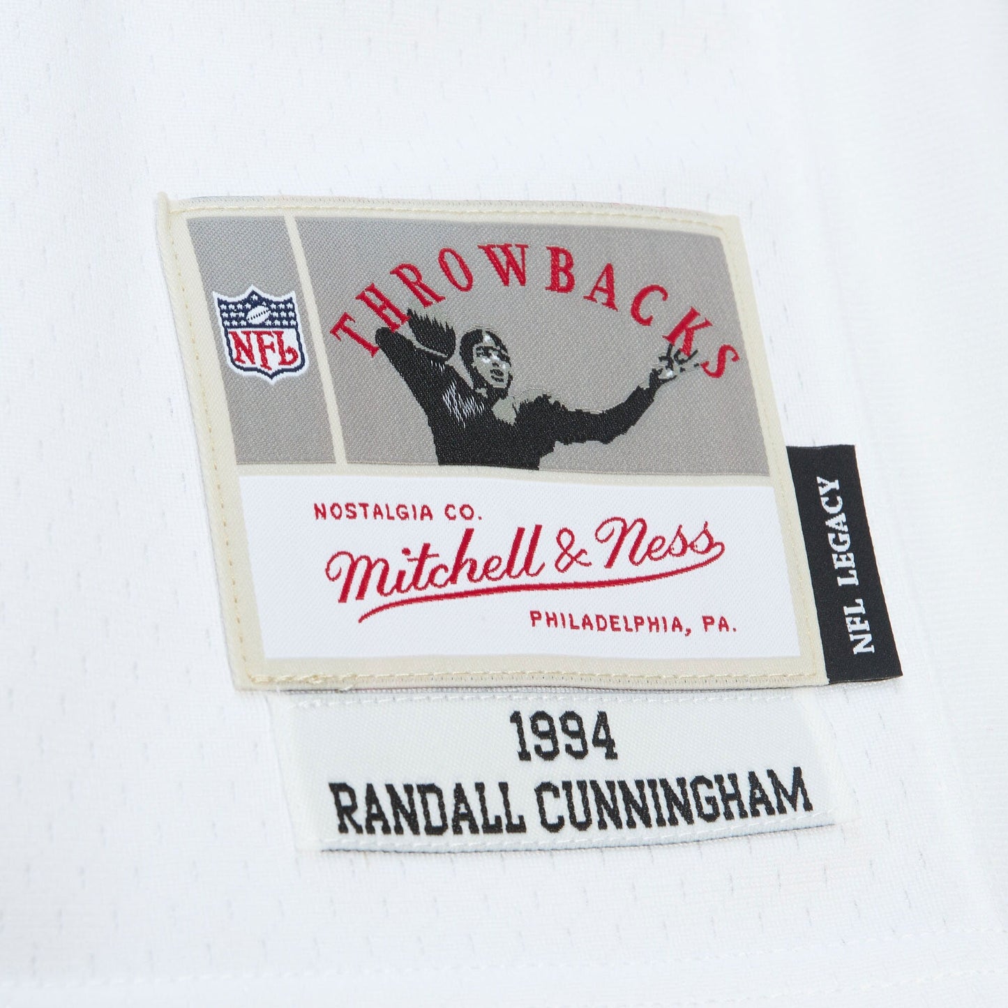Men's Mitchell & Ness NFL White Throwback Jersey Eagles 1994 Randall Cunningham