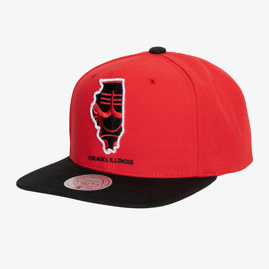 Men's Mitchell & Ness NBA Team Insider Snapback Hwc Bulls - Red-Black