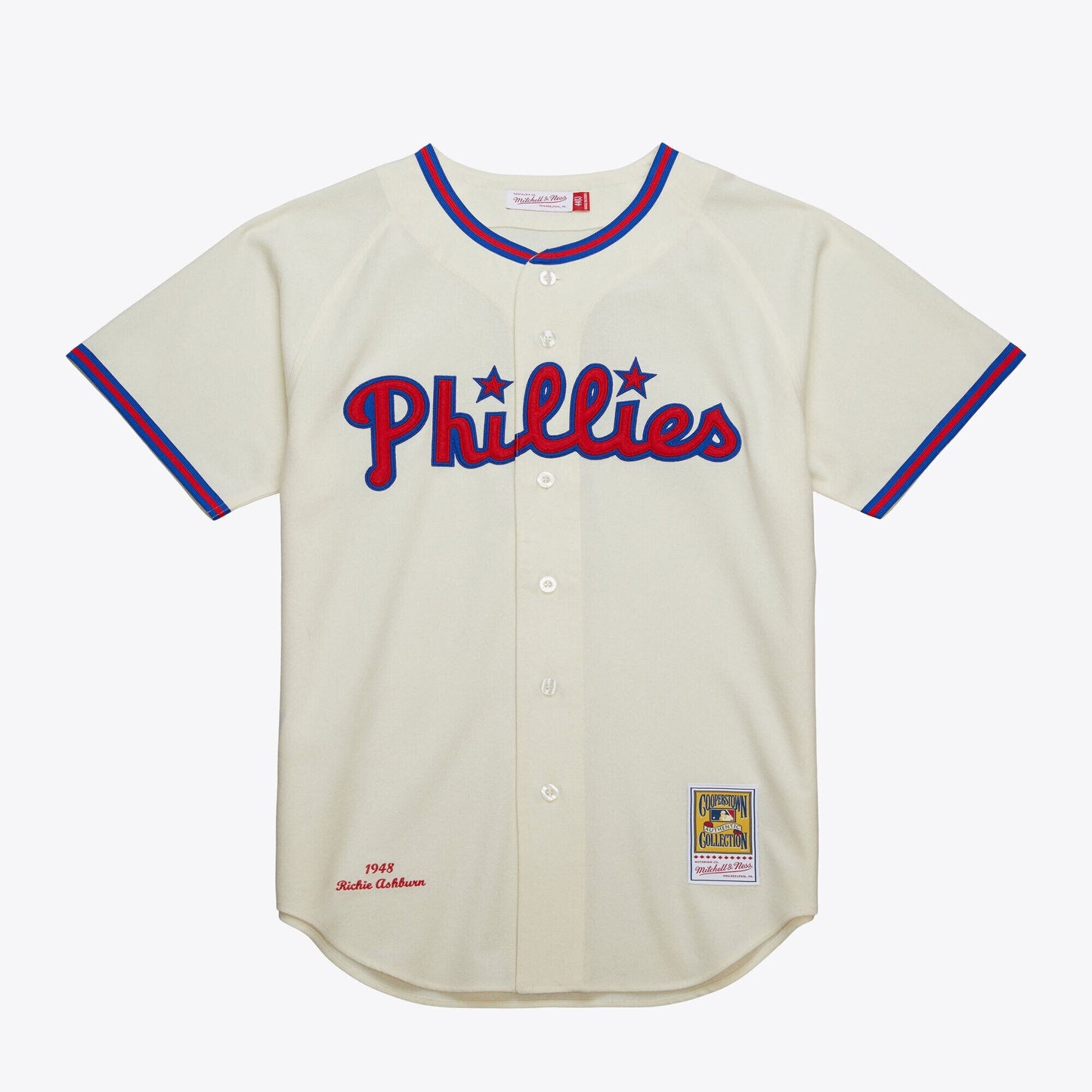 Mitchell & Ness Men's MLB Cream Jersey Phillies 1948 Richie Ashburn Jerseys