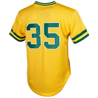 Mitchell & Ness Men's MLB Authentic Bp Jersey - Athletics 1984 Rickey Henderson Jerseys