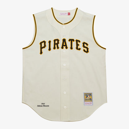 Mitchell & Ness Men's MLB Cream Vest Pirates 1960 Roberto Clemente