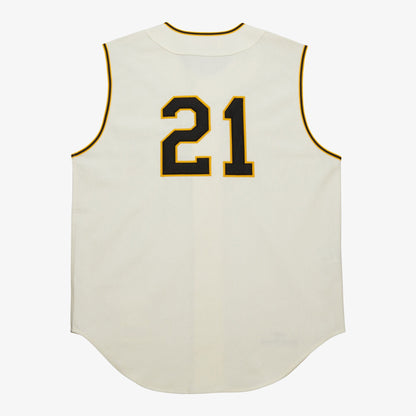 Mitchell & Ness Men's MLB Cream Vest Pirates 1960 Roberto Clemente