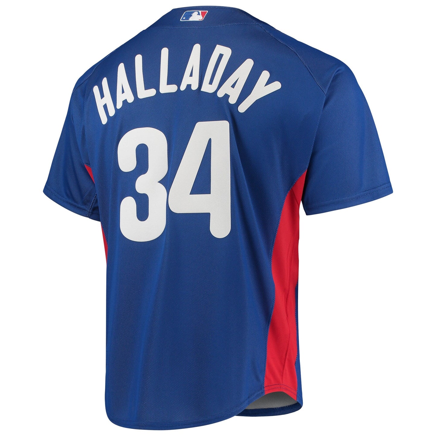 Men's Mitchell & Ness MLB Authentic Bp Pullover Jersey Phillies 2010 Roy Halladay