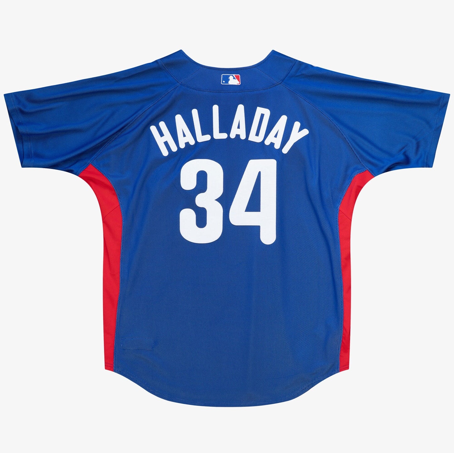 Men's Mitchell & Ness MLB Authentic Bp Pullover Jersey Phillies 2010 Roy Halladay