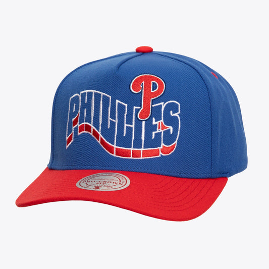 Men's Mitchell & Ness MLB Wavy Pro Snapback Phillies