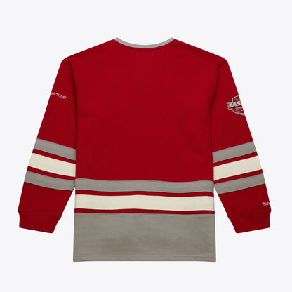 Mitchell & Ness Men's NHL Heritage Lace-Up Crew Current Logo Red Wings