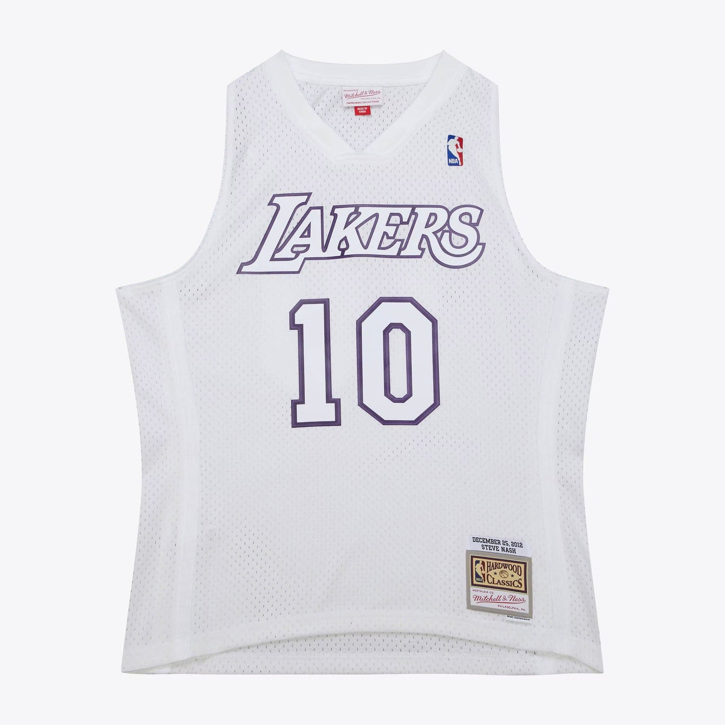 Men's Mitchell & Ness NBA Day Jersey Lakers 2012 Steve Nash