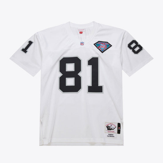 Men's Mitchell & Ness NFL White Jersey Raiders 1994 Tim Brown
