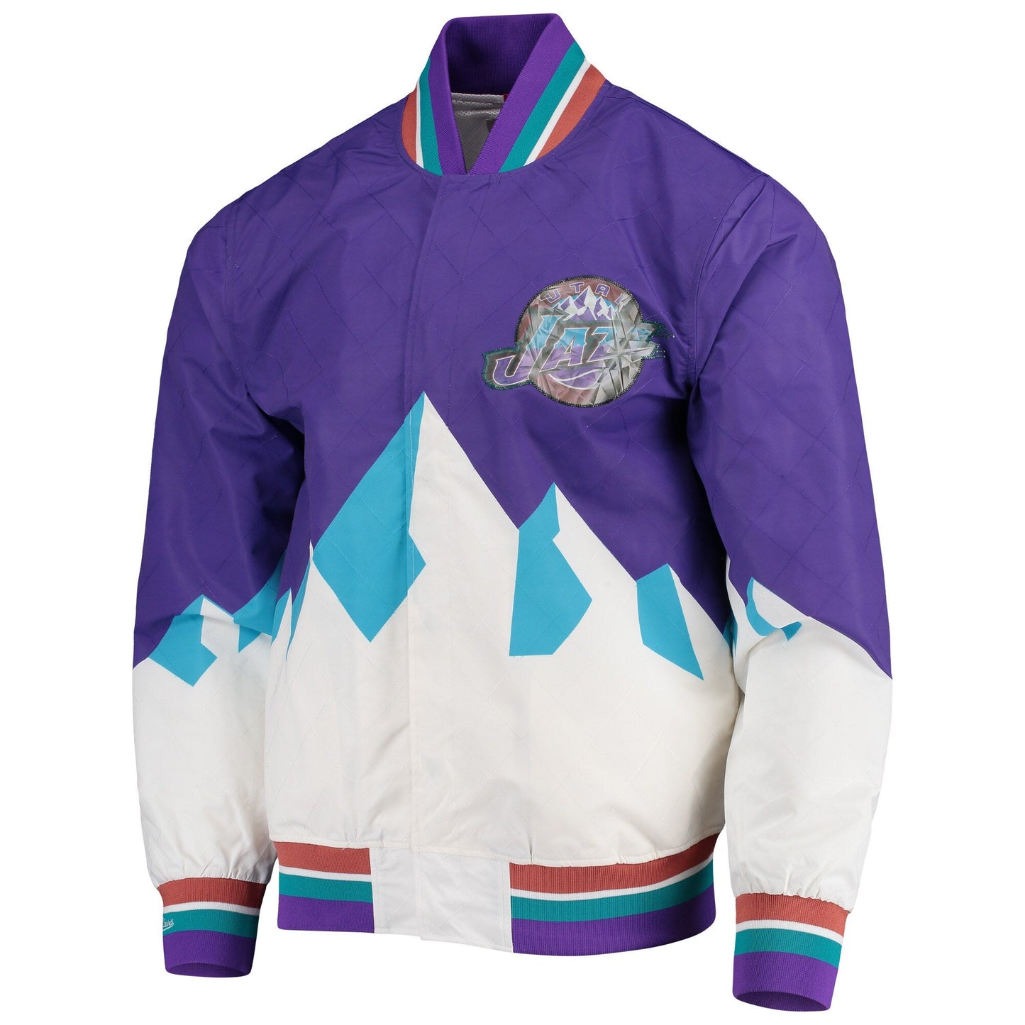 Men's Mitchell & Ness 75Th Anniversary Warm Up Jacket Jazz