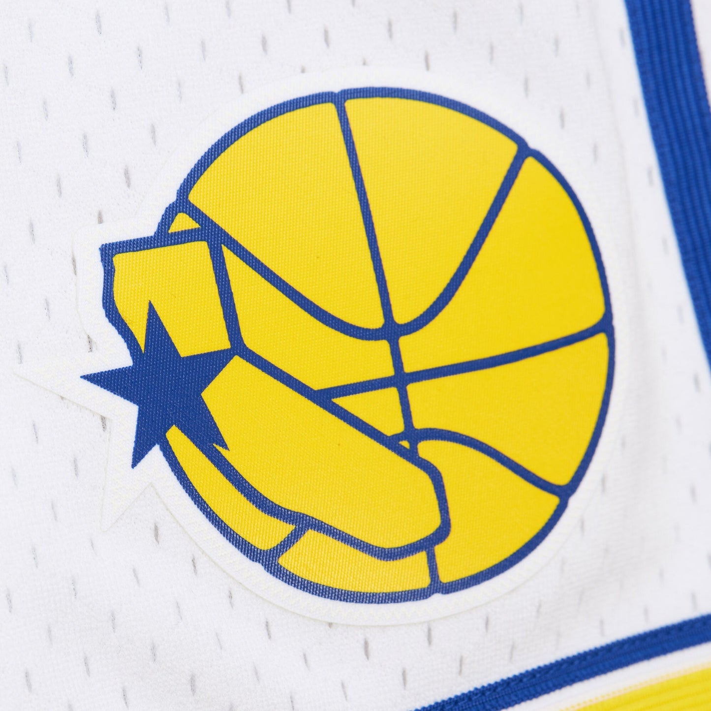Mitchell & Ness Men's NBA White Shorts Warriors 1990