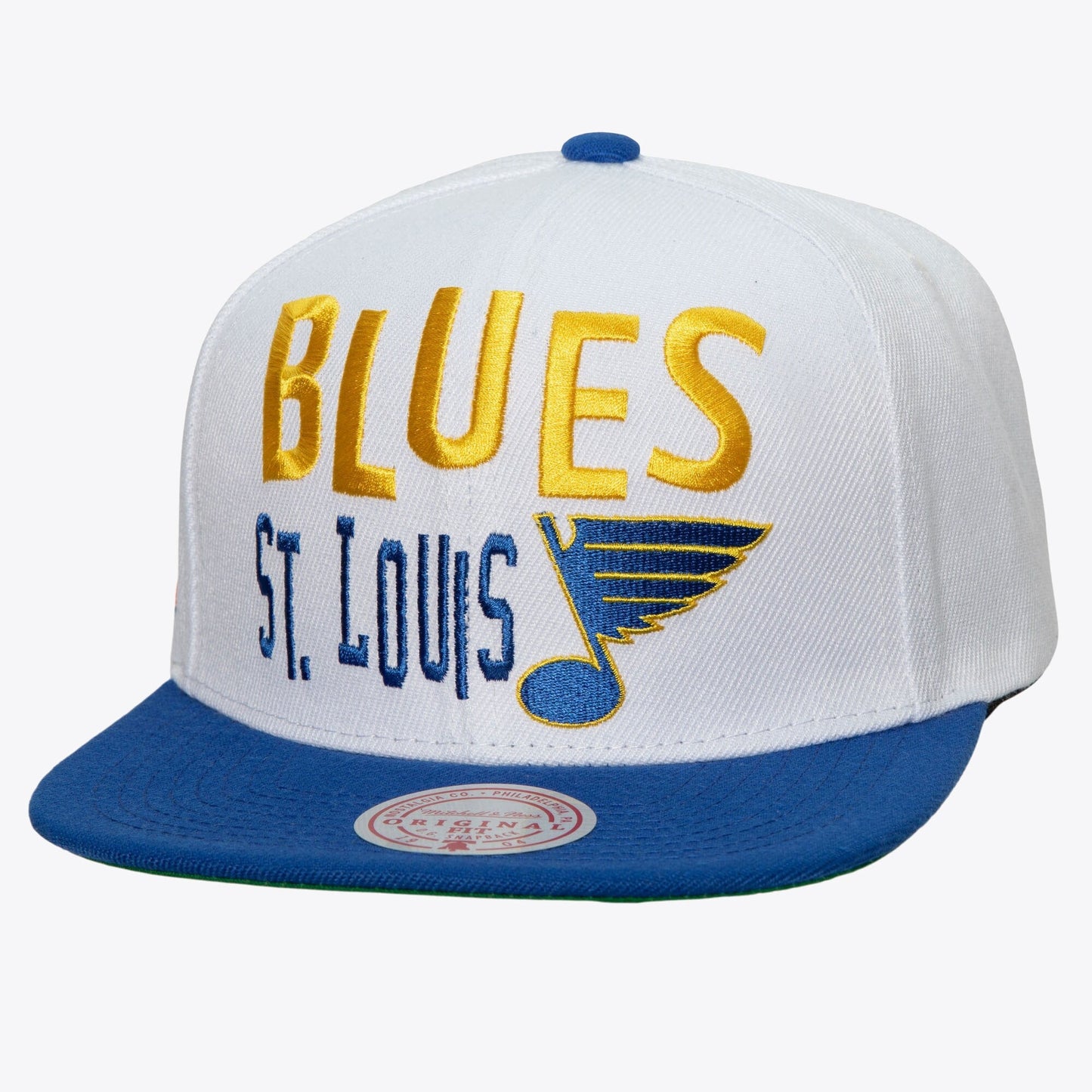 Men's Mitchell & Ness Nhl Toss Up Snapback Vntg Blues - White