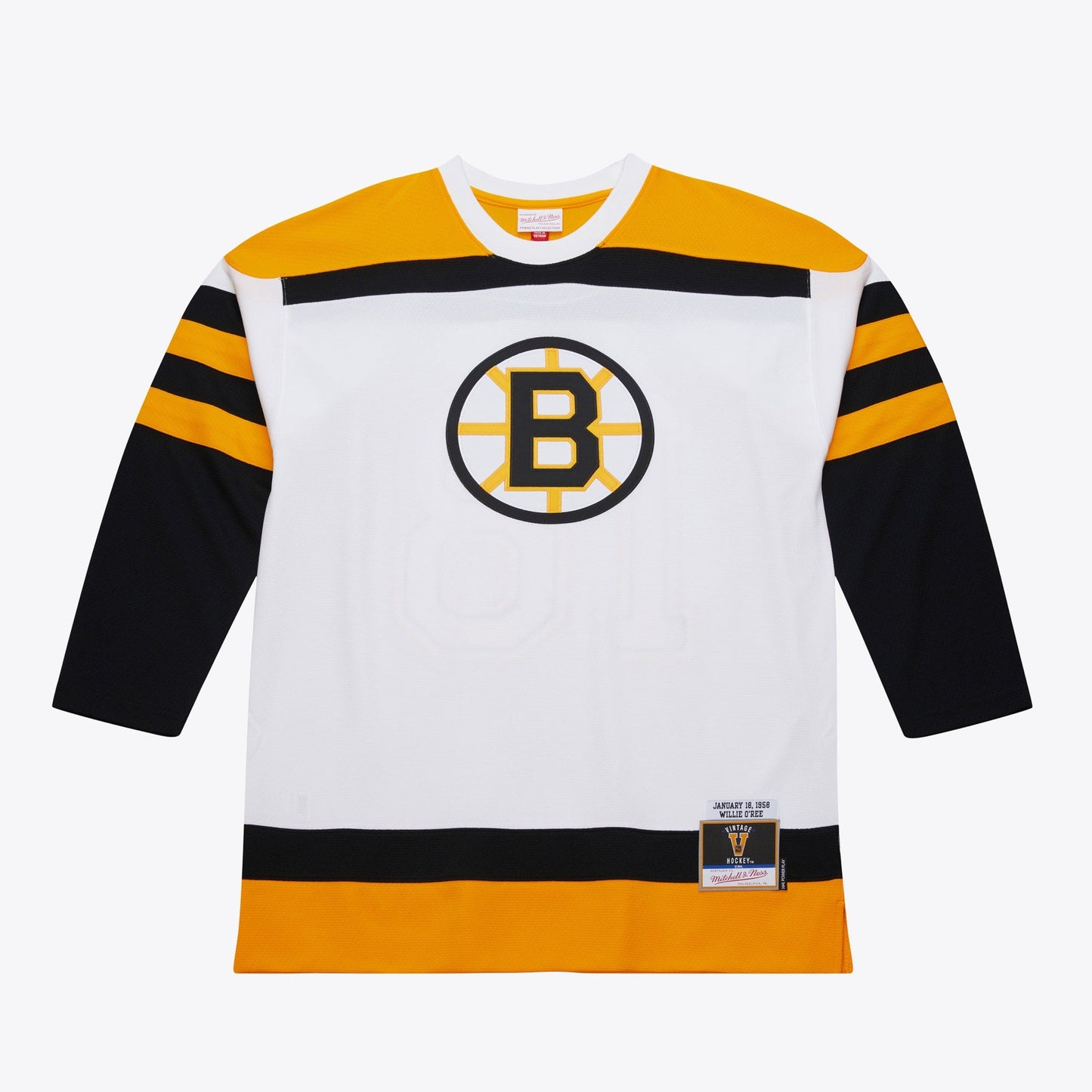 Mitchell & Ness Men's NHL White Jersey Bruins 1958 Willie O'Ree