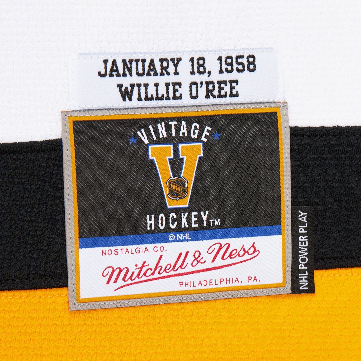 Mitchell & Ness Men's NHL White Jersey Bruins 1958 Willie O'Ree