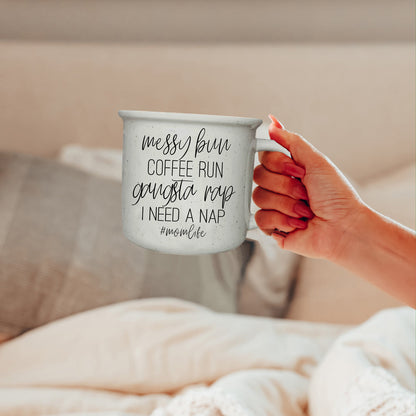 minimalist coffee cup gift
White stoneware mom mug Funny