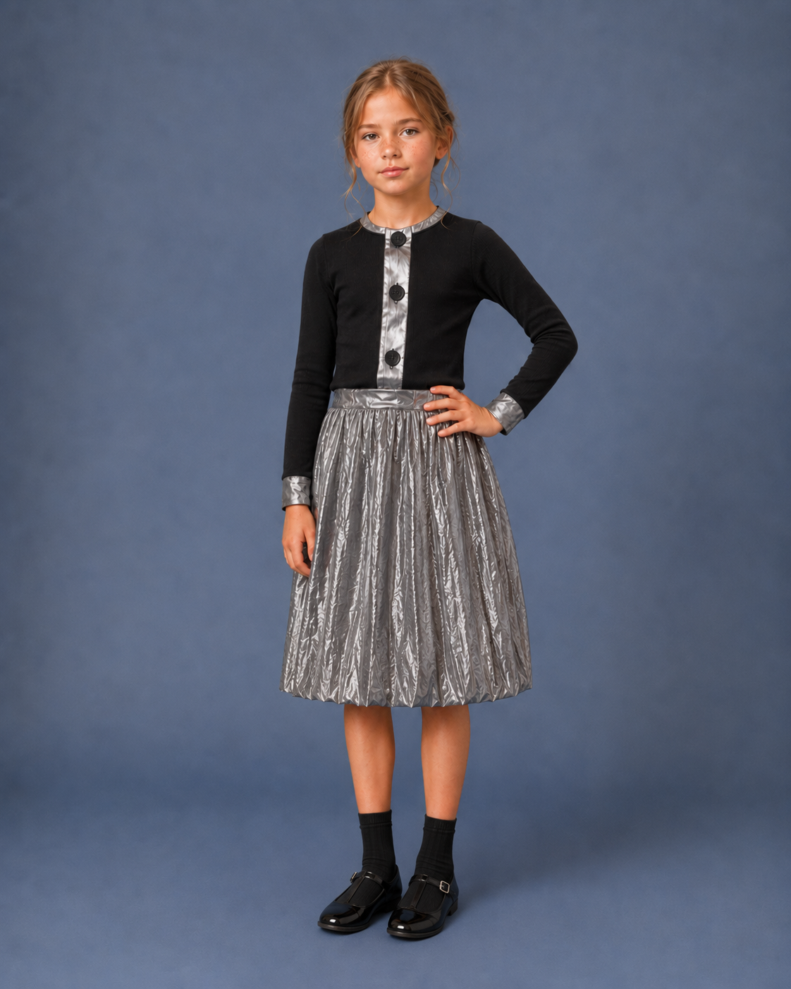 Metallic Bubble Skirt