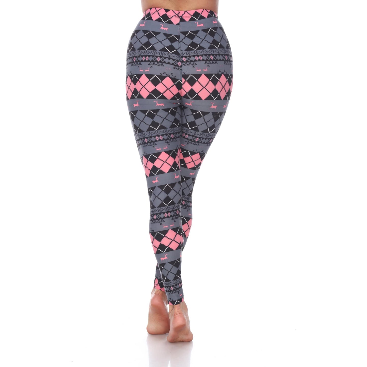 Grey Pink Argyle-