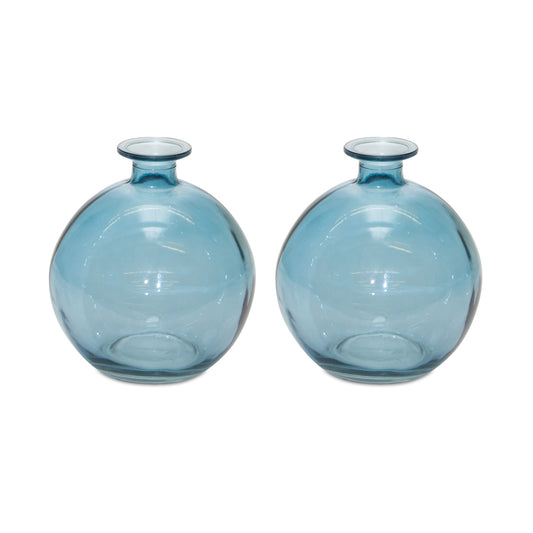 Melrose International Glass Bubble Vase (Set of 2)