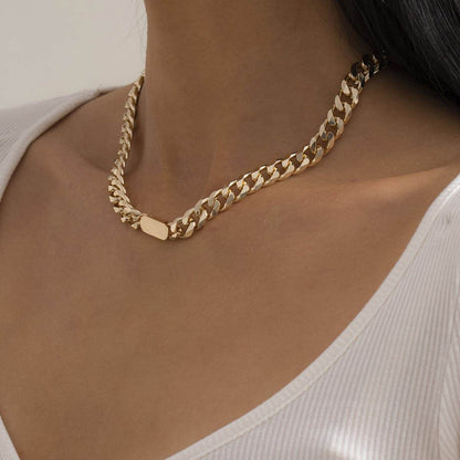Goldtone Figaro Choker Necklace
