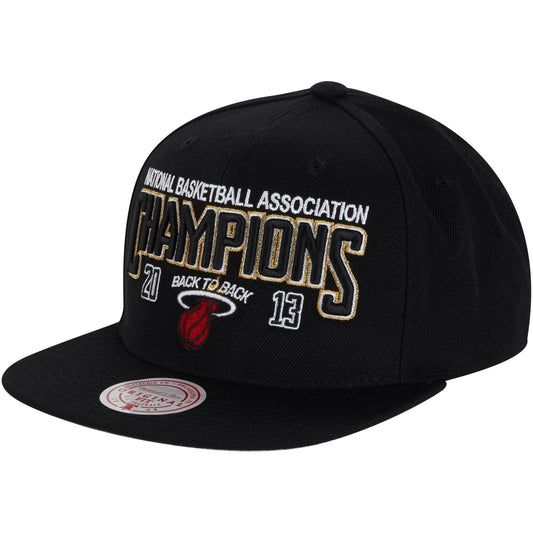 Mitchell & Ness Men's NBA Champs Snapback Hwc Heat Snapback Caps