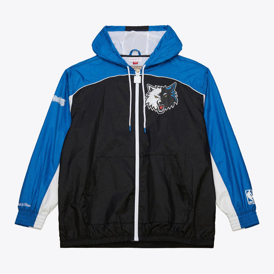 Men's Mitchell & Ness Big Shot Premium Winbreaker Vintage Logo Timberwolves