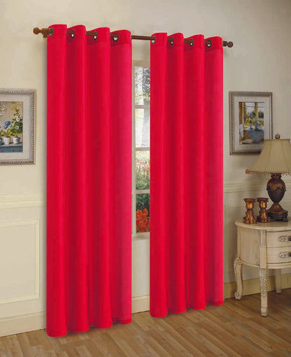 J&V TEXTILES 2 Panels Solid Grommet Faux Silk Window Curtain Drapes Treatment in 84" Length