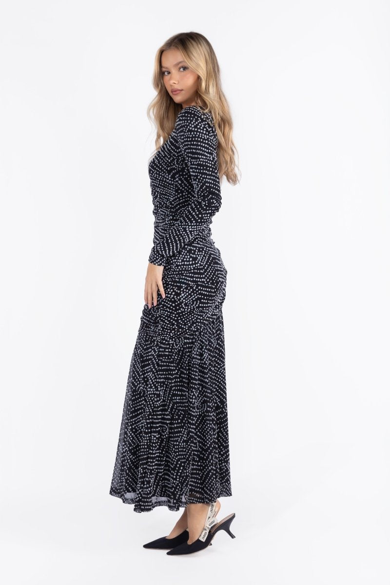 Miri Dress (Black Polka Dot)