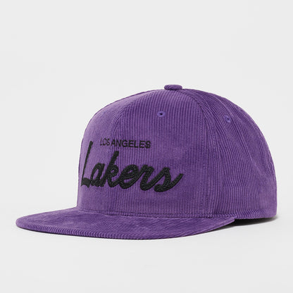 Mitchell & Ness Men's NBA Cord Snapback Lakers Snapback Caps