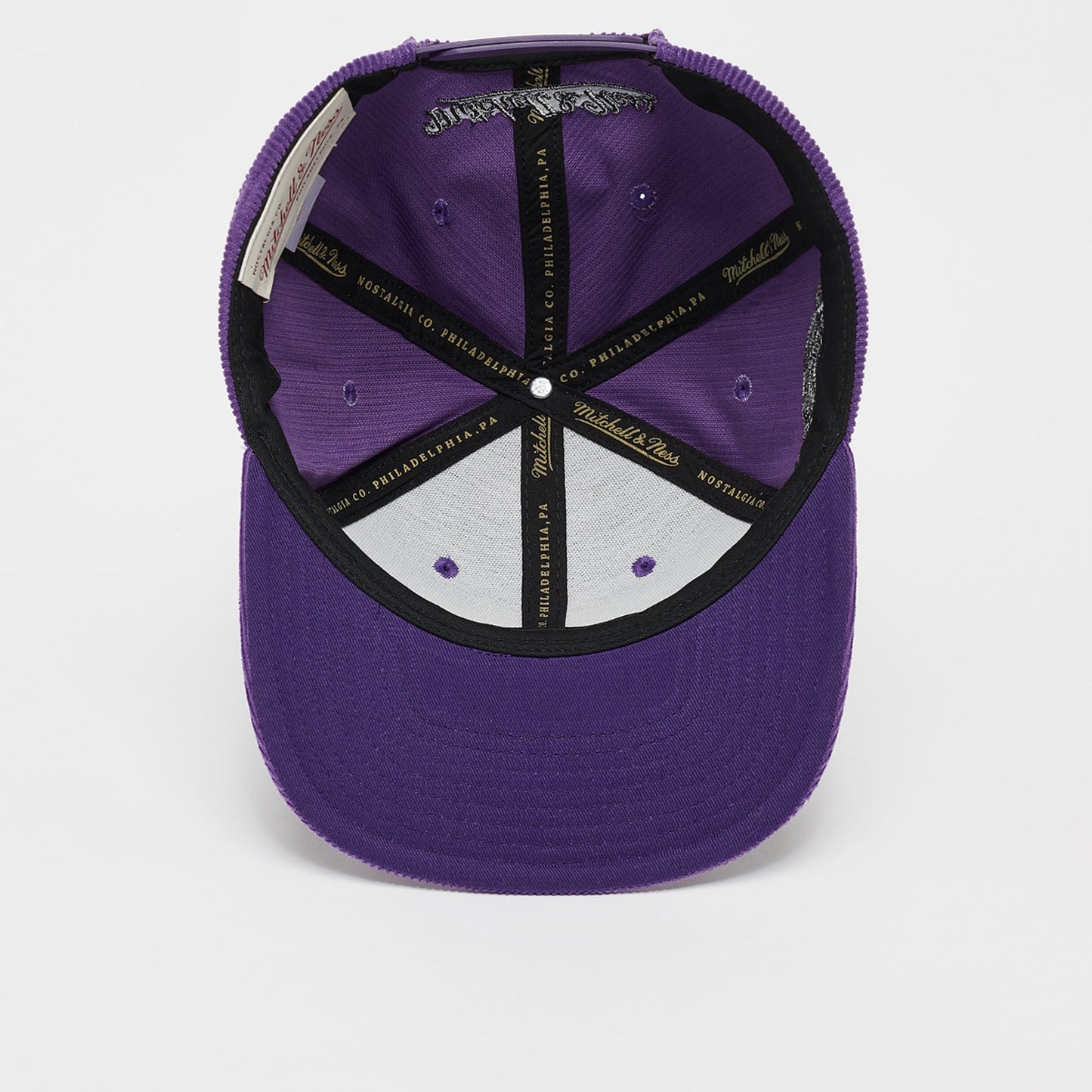Men's Mitchell & Ness NBA Cord Snapback Lakers