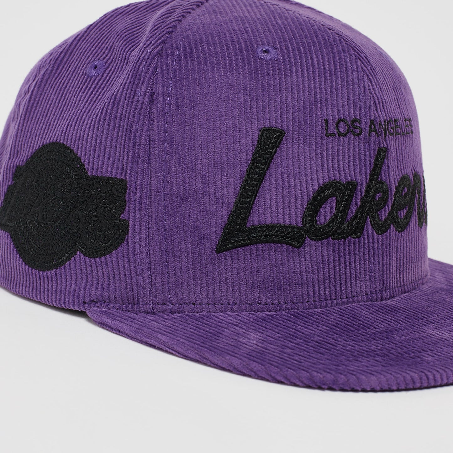 Men's Mitchell & Ness NBA Cord Snapback Lakers