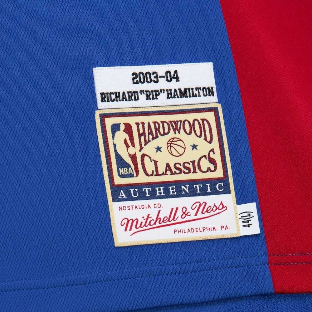 Men's Mitchell & Ness Dark Finals Jersey Pistons 2003 Richard Hamilton