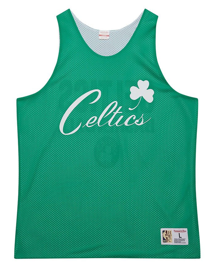 Men's Mitchell & Ness Reversible Mesh Practice Tank Vintage Logo Celtics