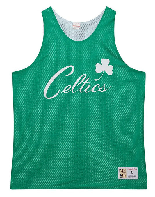 Men's Mitchell & Ness Reversible Mesh Practice Tank Vintage Logo Celtics
