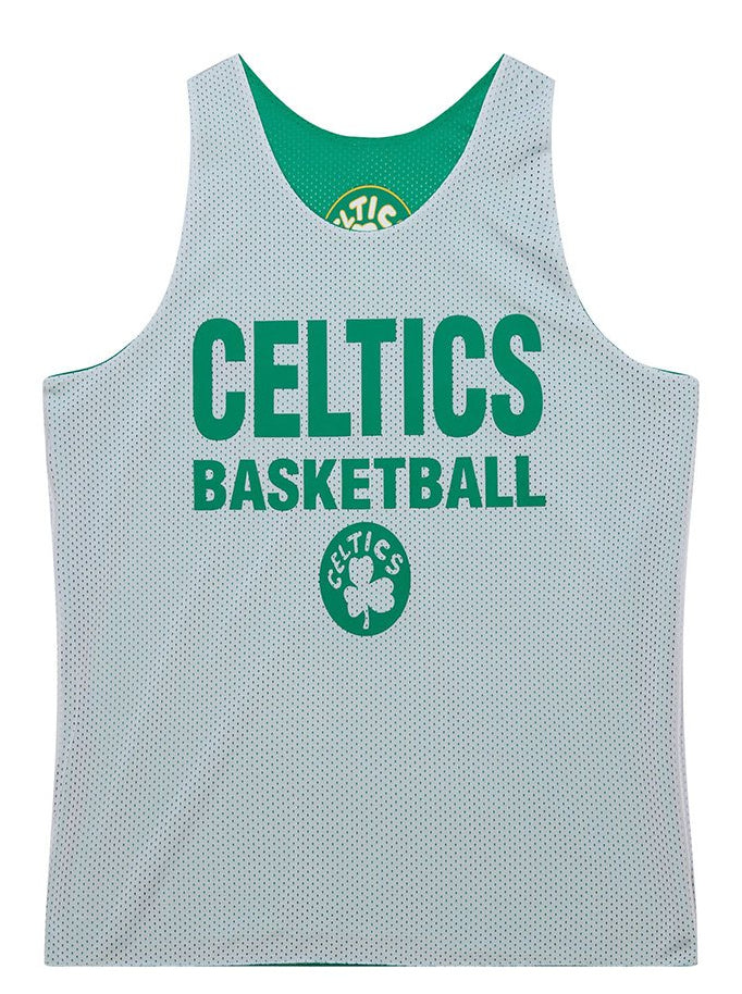 Men's Mitchell & Ness Reversible Mesh Practice Tank Vintage Logo Celtics