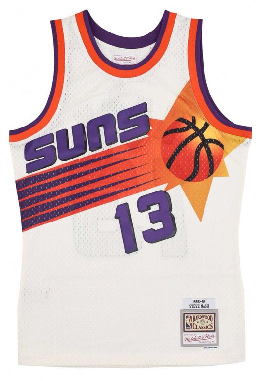 Men's Mitchell & Ness Cream Team Color Swingman Jersey Suns 1996 Steve Nash