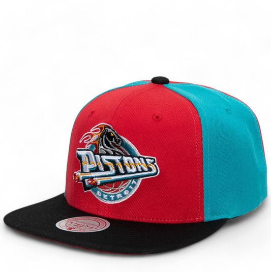 Men's Mitchell & Ness NBA On The Block Snapback Hwc Pistons