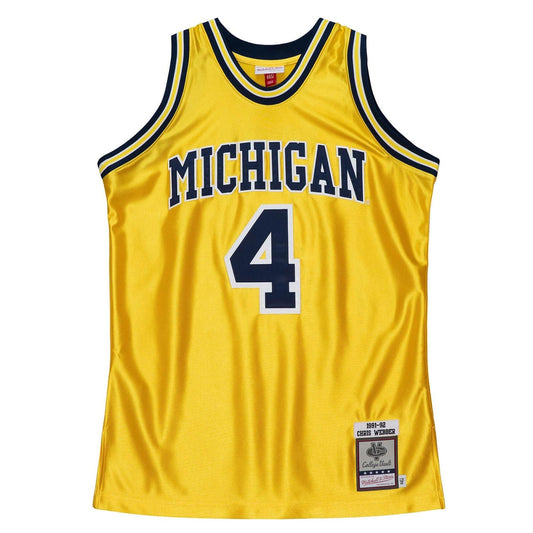 Mitchell & Ness Men's Ncaa Jersey Michigan 1991 Chris Webber